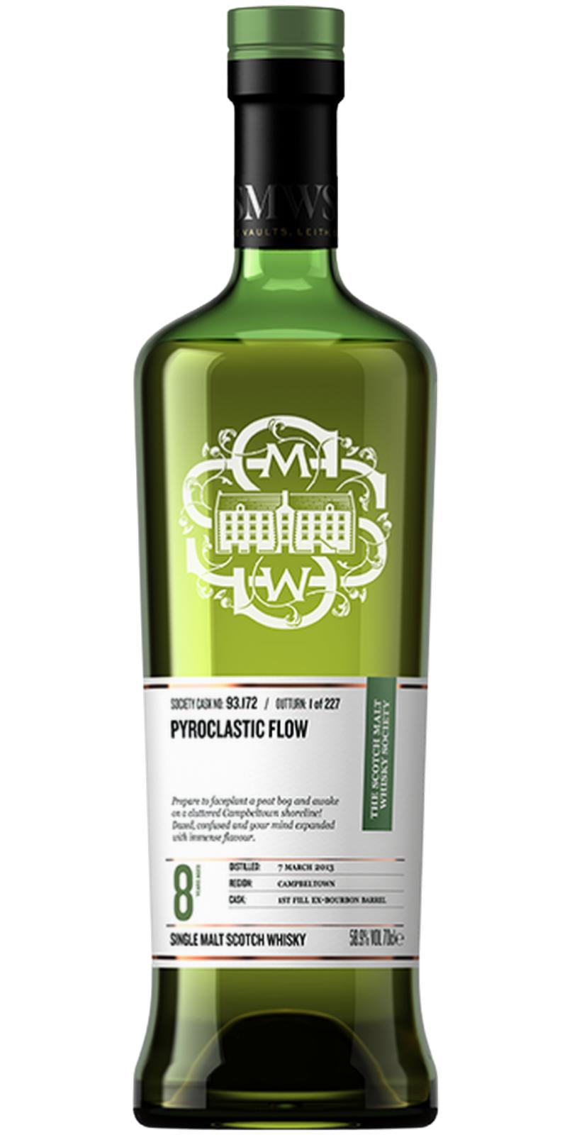 Glen Scotia 2013 SMWS 93.172 Pyroclastic flow 8 Year Old 2021 Release (Cask #93.172) Single Malt Scotch Whisky | 700ML at CaskCartel.com