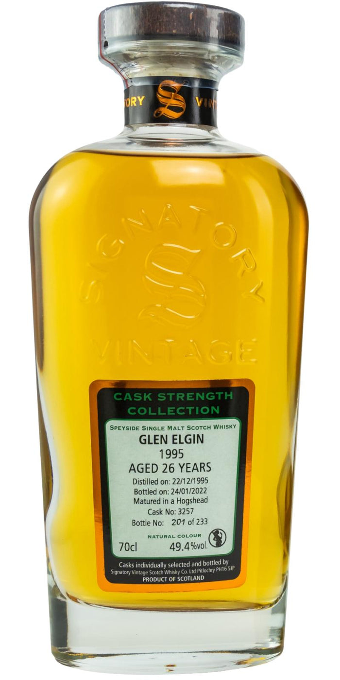 Glen Elgin 26 Year Old (D.1995, B.2022) Signatory Vintage Scotch Whisky | 700ML