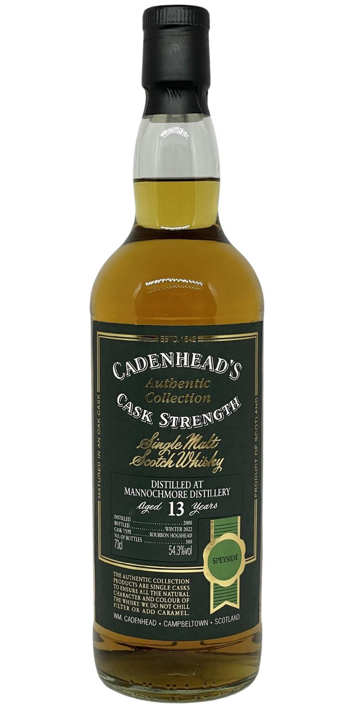 Mannochmore 2008 (Cadenhead's) Authentic Collection Cask Strength 13 Year Old Scotch Whisky | 700ML