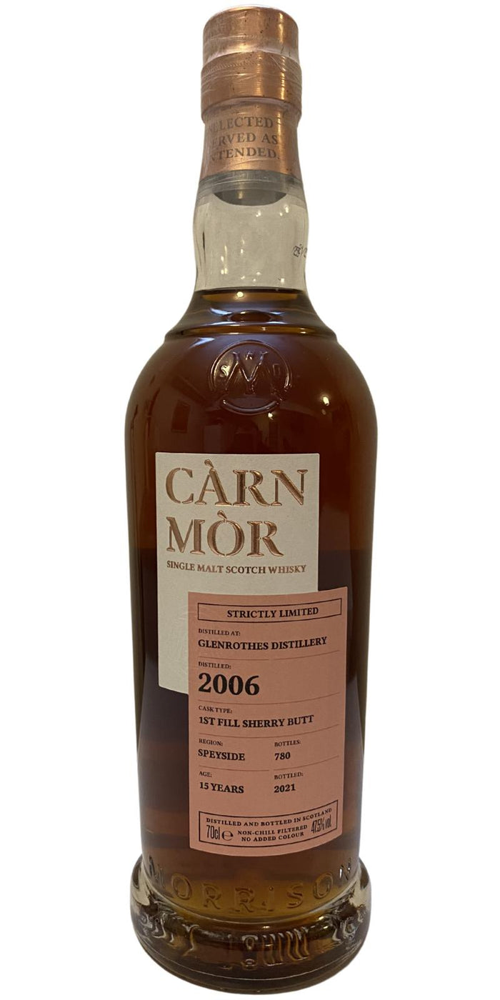 Glenrothes 2006 MSWD Càrn Mòr Strictly Limited 15 Year Old 2021 Release Single Malt Scotch Whisky | 700ML
