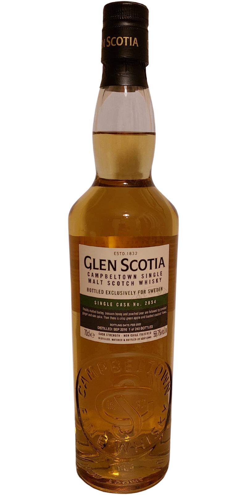 Glen Scotia 2016 Campbeltown Cask No. 2854 Single Malt Scotch Whisky Scotch Whisky | 700ML at CaskCartel.com