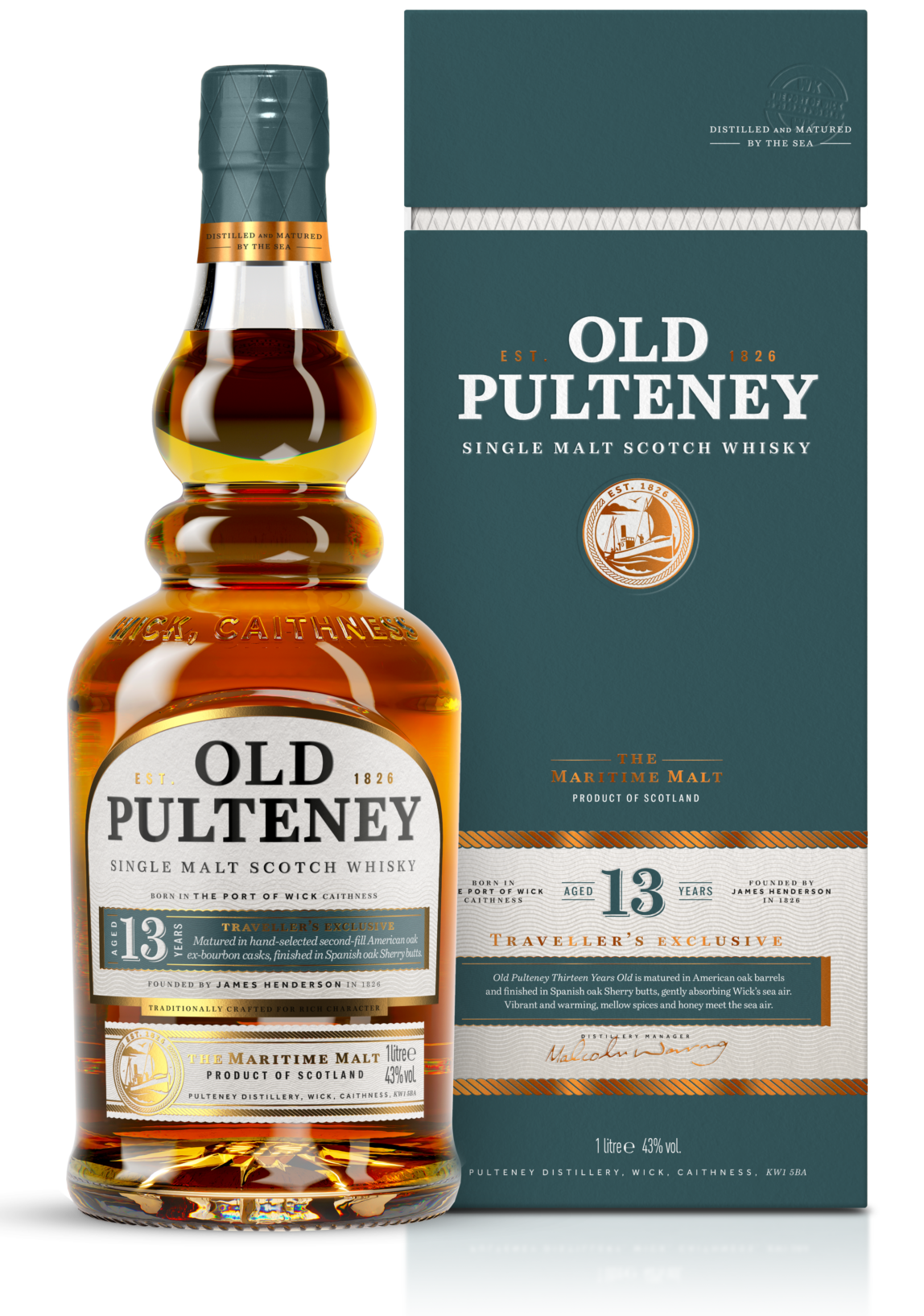 Old Pulteney 13 Year Old Traveller's Exclusive Single Malt Scotch Whisky | 1L at CaskCartel.com