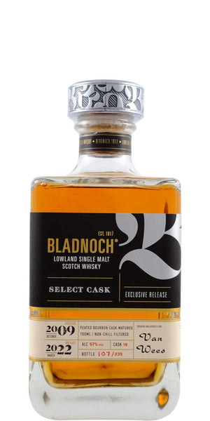 Bladnoch Select Cask #19 (D.2009, B.2022) Peated Bourbon Cask Matured Scotch Whisky | 700ML at CaskCartel.com