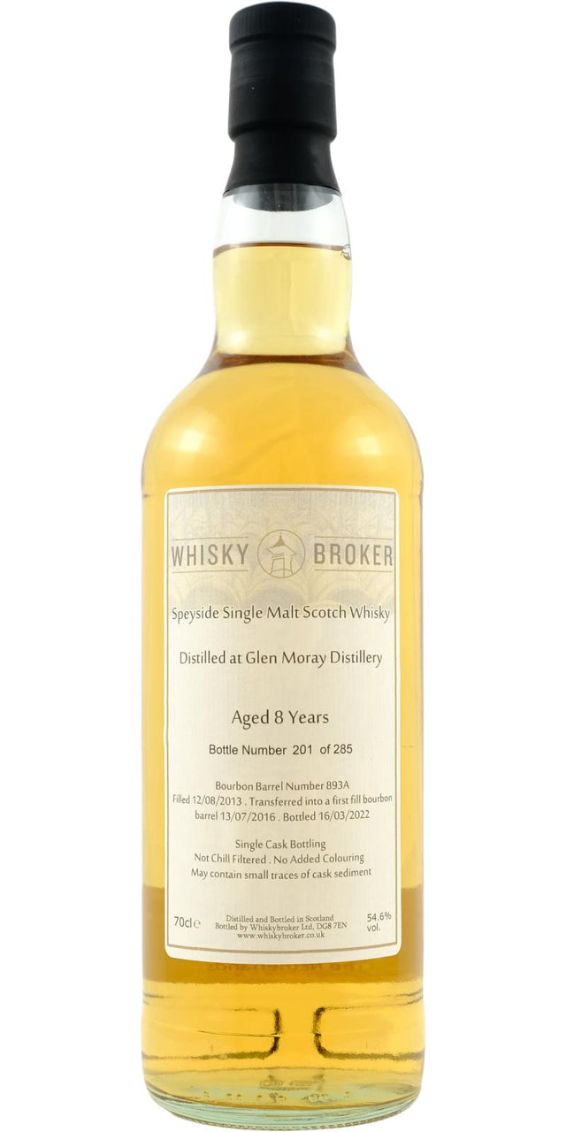 Glen Moray 2013 (Whisky Broker) 8 Year Old Single Malt Scotch Whisky | 700ML at CaskCartel.com