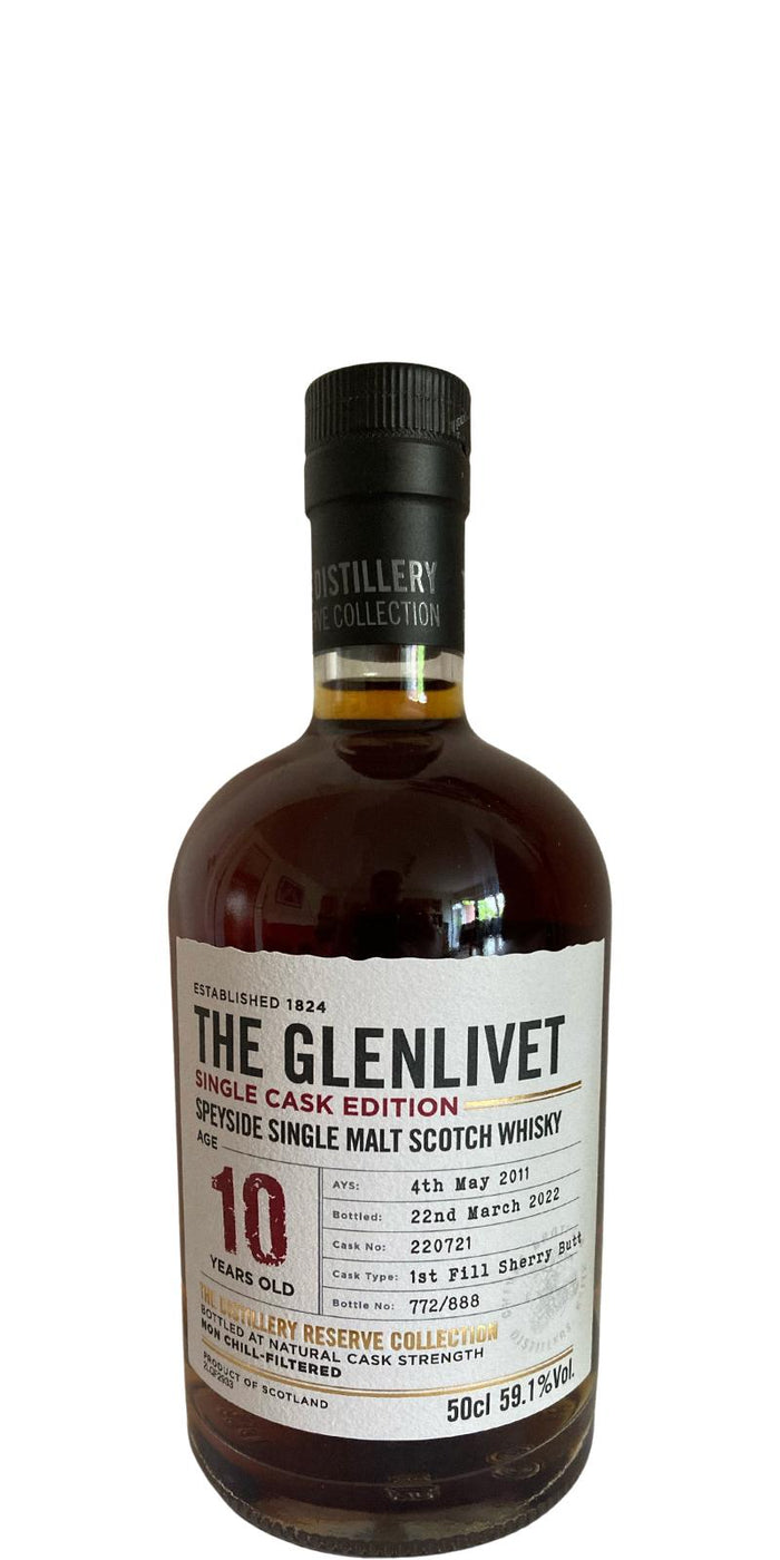 Glenlivet 2011 Distillery Reserve Collection 10 Year Old Scotch Whisky | 500ML