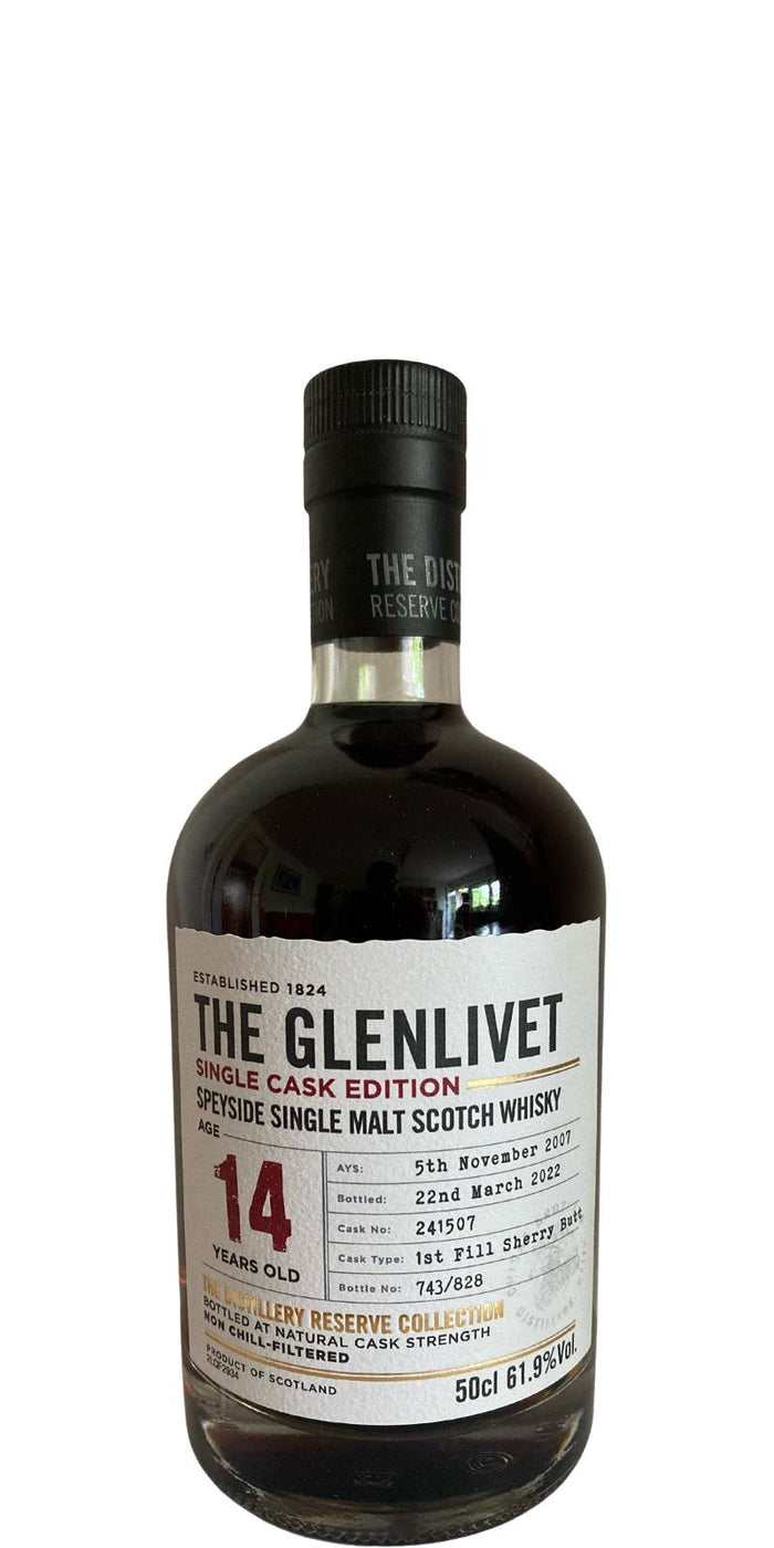 Glenlivet 2007 Distillery Reserve Collection 14 Year Old Scotch Whisky | 500ML