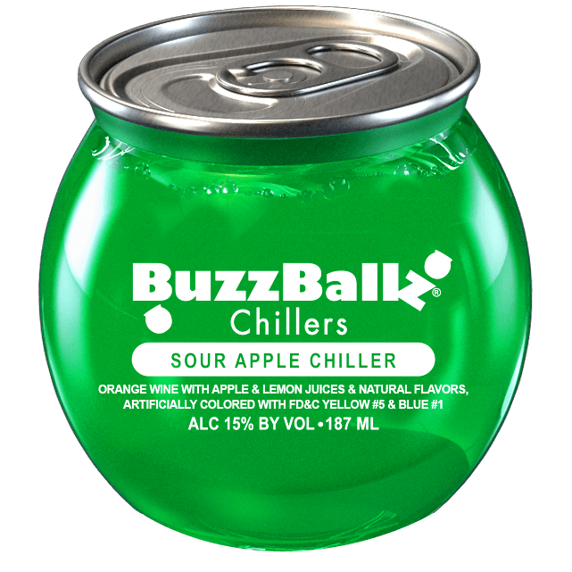 BuzzBallz Chillers Sour Apple | 24x187ML at CaskCartel.com