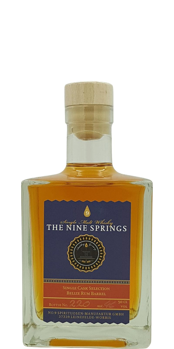 The Nine Springs Single Cask Selection Rum Barrel Single Malt Whisky | 500ML