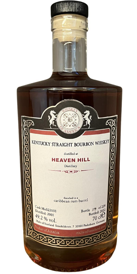 Heaven Hill 2001-2022 Cask MoS 22001 Caribbean Rum Barrel Finish Kentucky Straight Bourbon Whiskey | 700ML at CaskCartel.com