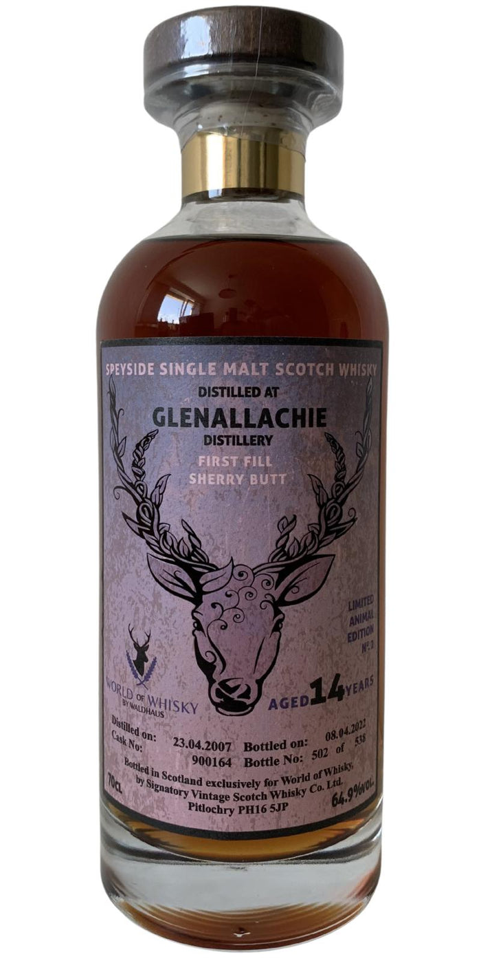 Glenallachie 2007 (Signatory Vintage) 14 Year Old Limited Animal Edition No. 2 Scotch Whisky | 700ML