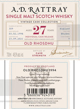 Old Rhosdhu 1994 DR Vintage Cask Collection 27 Year Old 2021 Release (Cask #9) Single Malt Scotch Whisky | 700ML at CaskCartel.com