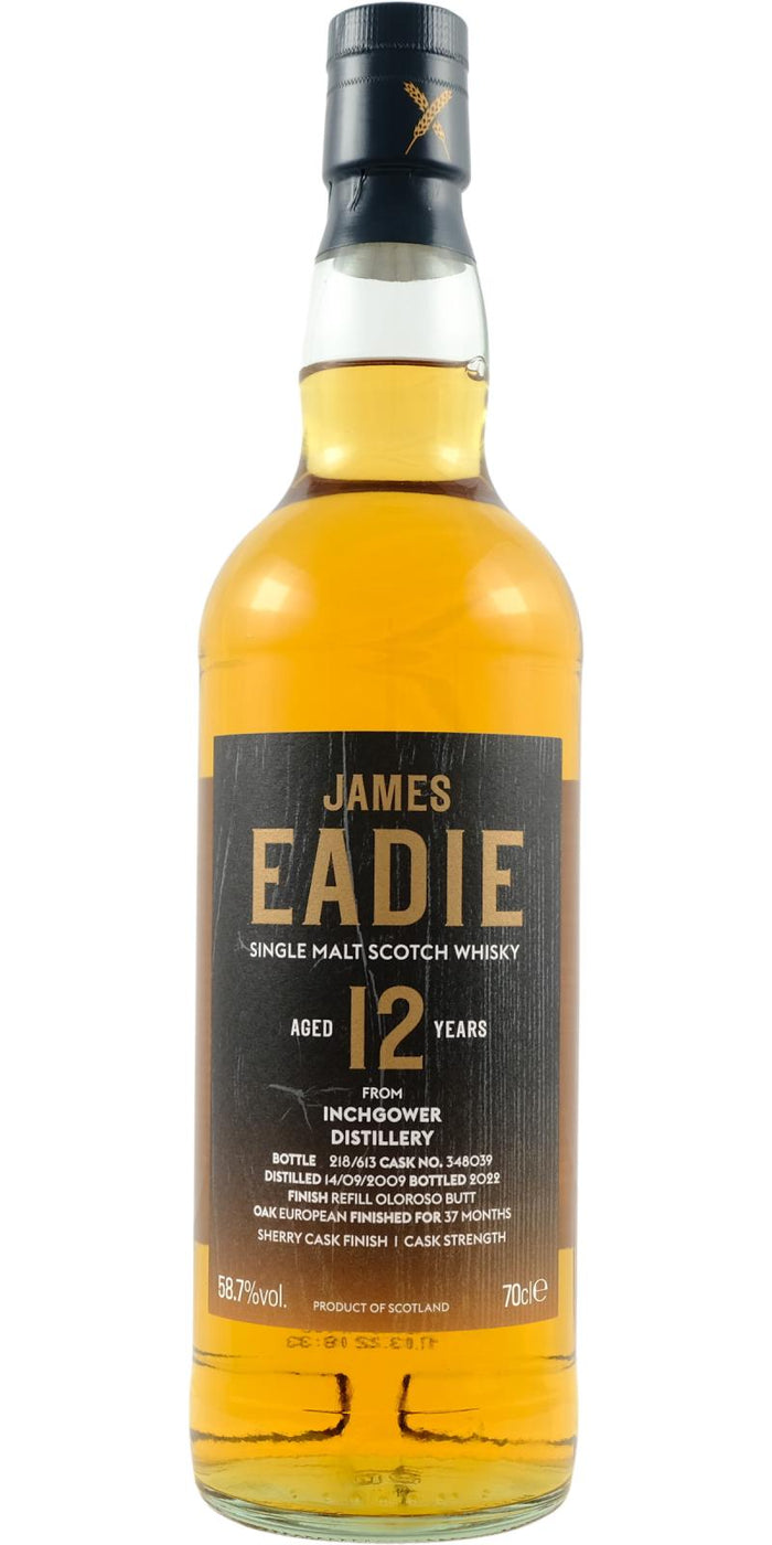Inchgower James Eadie Single Cask #348039 12 Year Old Whisky | 700ML