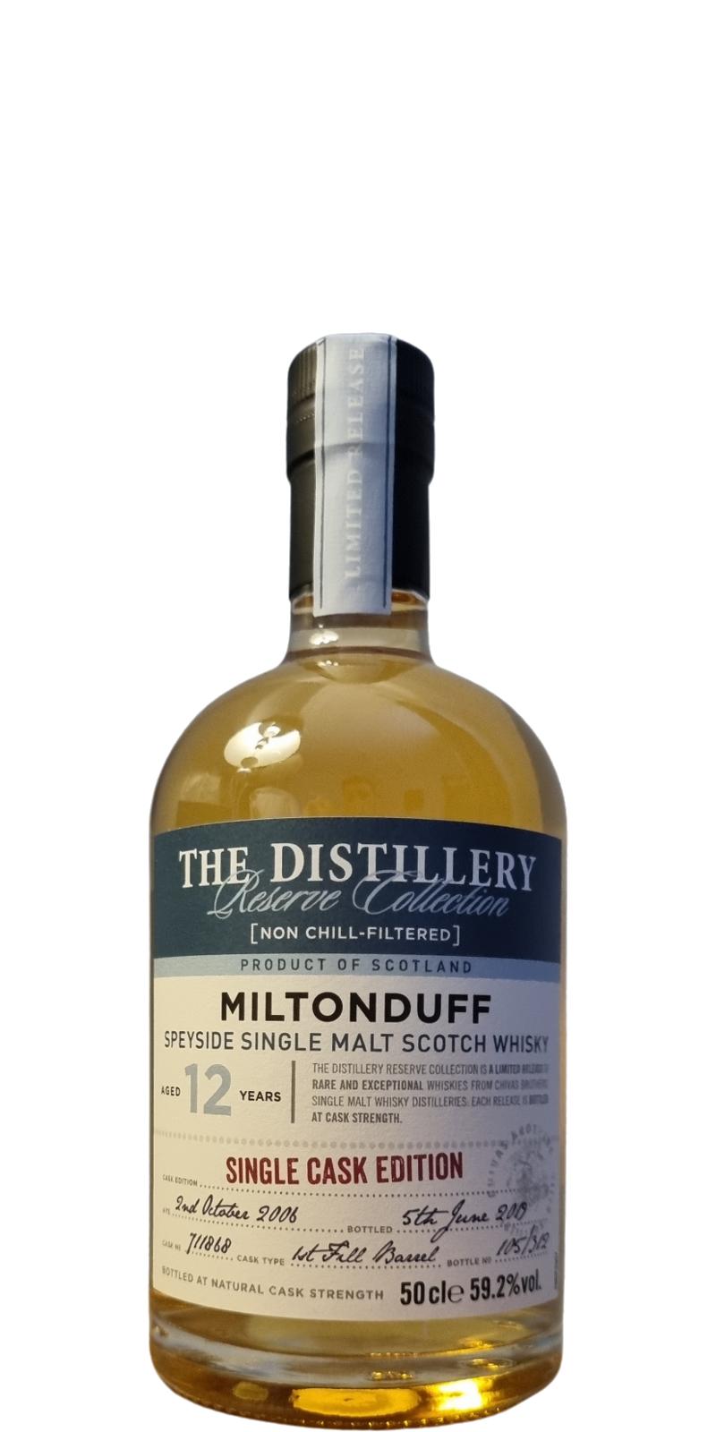 Miltonduff 2006 The Distillery Reserve Collection 12 Year Old 2019 Release (Cask #711868) Single Malt Scotch Whisky | 500ML at CaskCartel.com