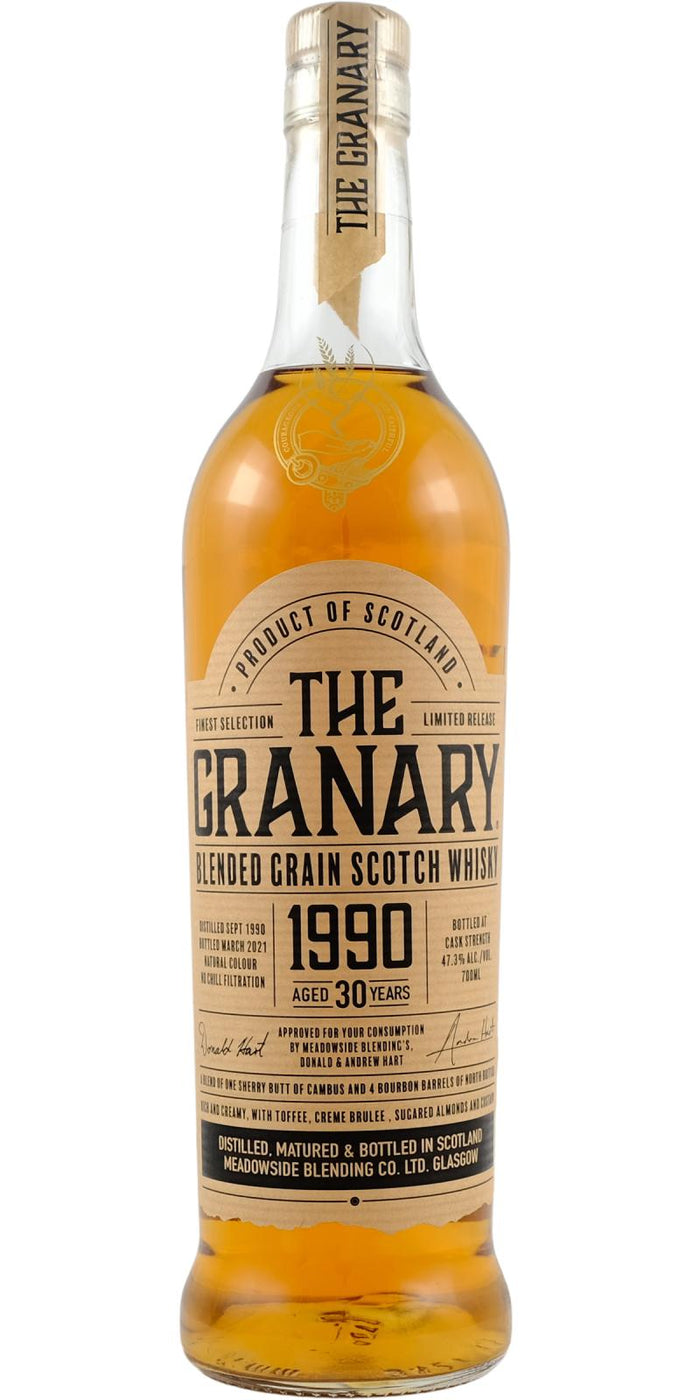 The Granary 1990 MBl Blended Grain Whisky 30 Year Old 2021 Release Single Malt Scotch Whisky | 700ML