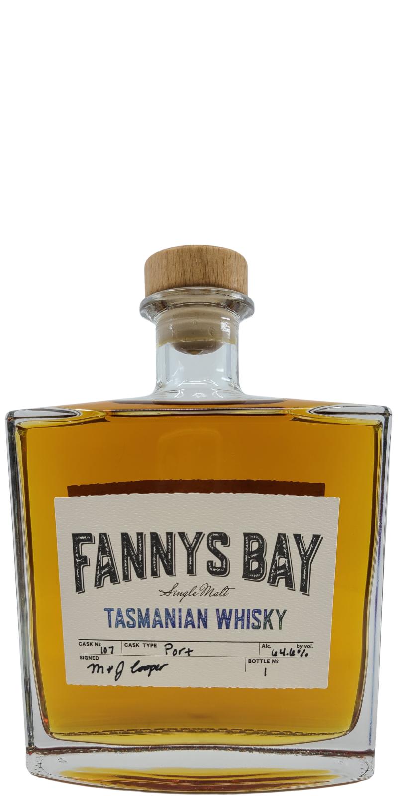 Fannys Bay Single Barrel Port Cask Tasmanian Whisky at CaskCartel.com