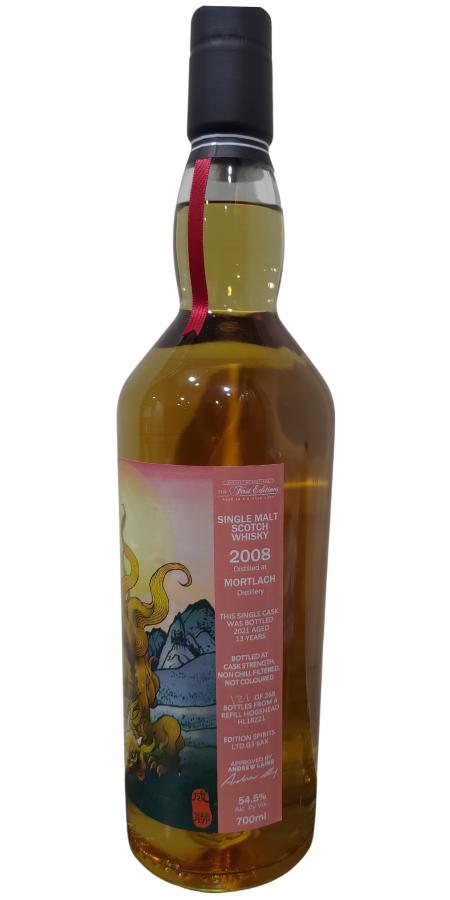 Mortlach 2008 ED The First Editions 13 Year Old 2021 Release (Cask #HL 18221) Single Malt Scotch Whisky | 700ML at CaskCartel.com