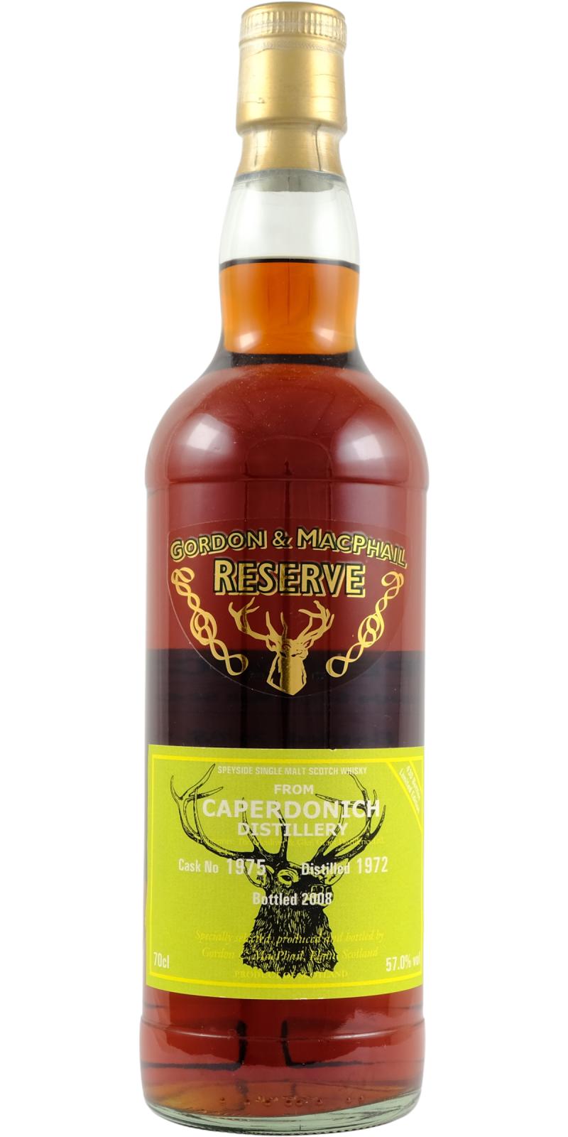 Caperdonich 1972 (Bottled 2008) Gordon & MacPhail Reserve Scotch Whisky | 700ML at CaskCartel.com