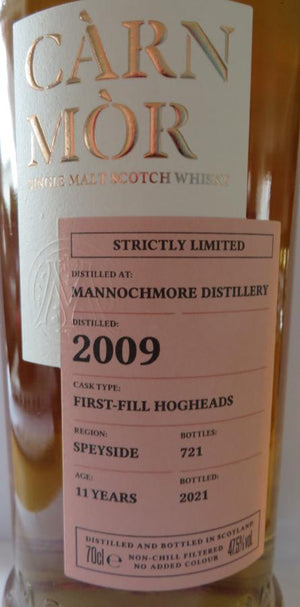 Mannochmore 2009 MSWD Càrn Mòr Strictly Limited 11 Year Old 2021 Release Single Malt Scotch Whisky | 700ML at CaskCartel.com
