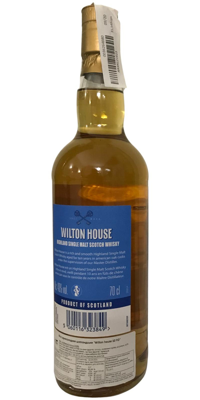 Wilton House 10 Year Old Highland Single Malt Scotch Whisky | 700ML