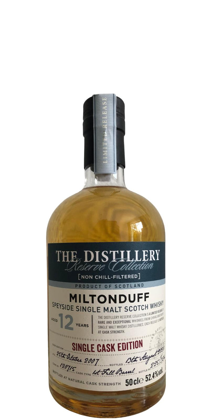 Miltonduff 2007 The Distillery Reserve Collection 12 Year Old 2020 Release (Cask #120715) Single Malt Scotch Whisky | 500ML