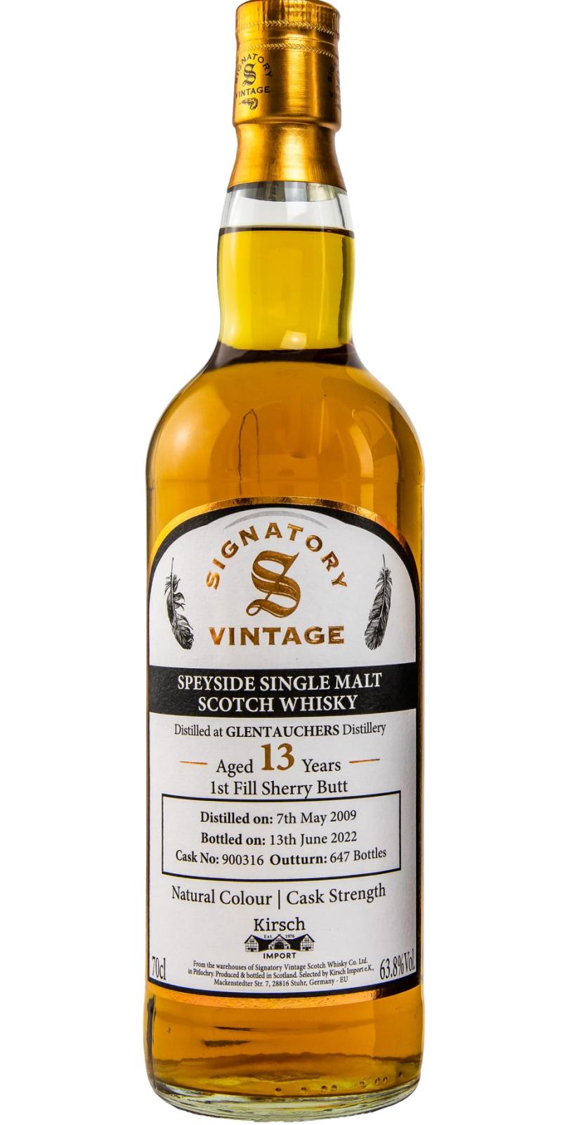 Glentauchers 2009 (Signatory Vintage) 13 Year Old Natural Colour | Cask Strength Scotch Whisky | 700ML at CaskCartel.com