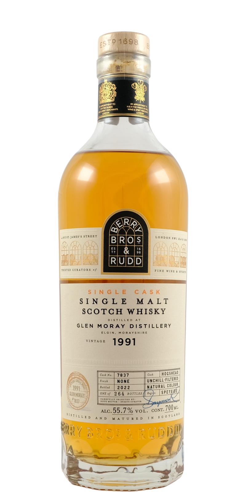 Glen Moray 1991 (Berry Bros & Rudd) Single Malt Scotch Whisky | 700ML at CaskCartel.com
