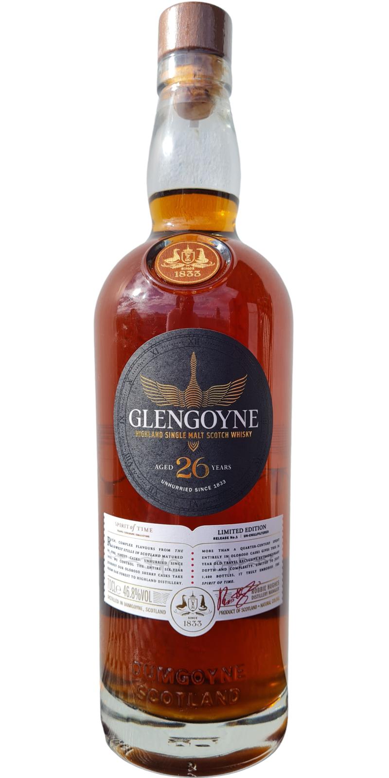 (値下げ中)GLENGOYNE 26年 限定版 ウイスキー BUY] Glengoyne 26 Year Old Spirit of Time Single Malt Scotch
