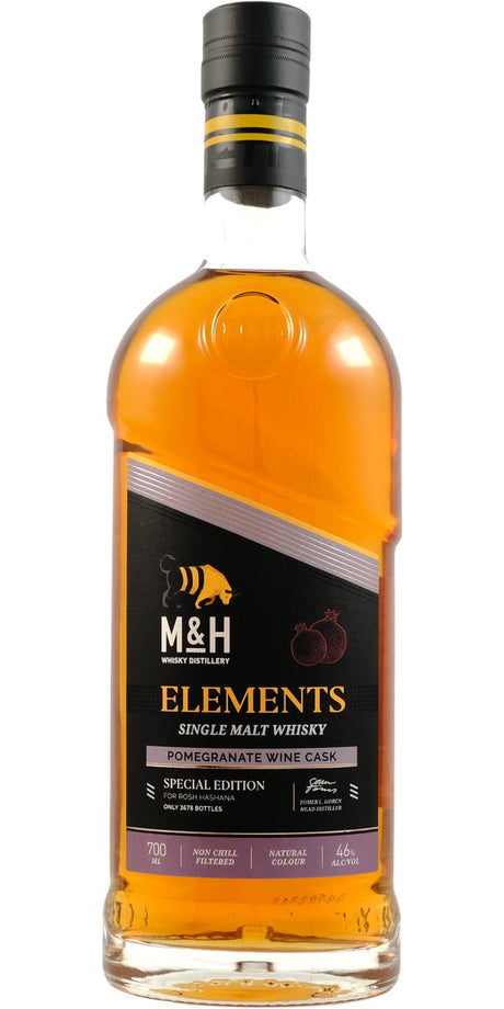M&H Elements Pomegranate Wine Cask Single Malt Whisky at CaskCartel.com
