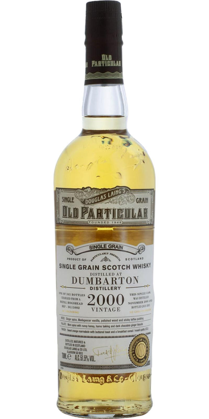 Dumbarton 2000 Vintage (Bottled 2021) Douglas Laing’s Old Particular Scotch Whisky | 700ML