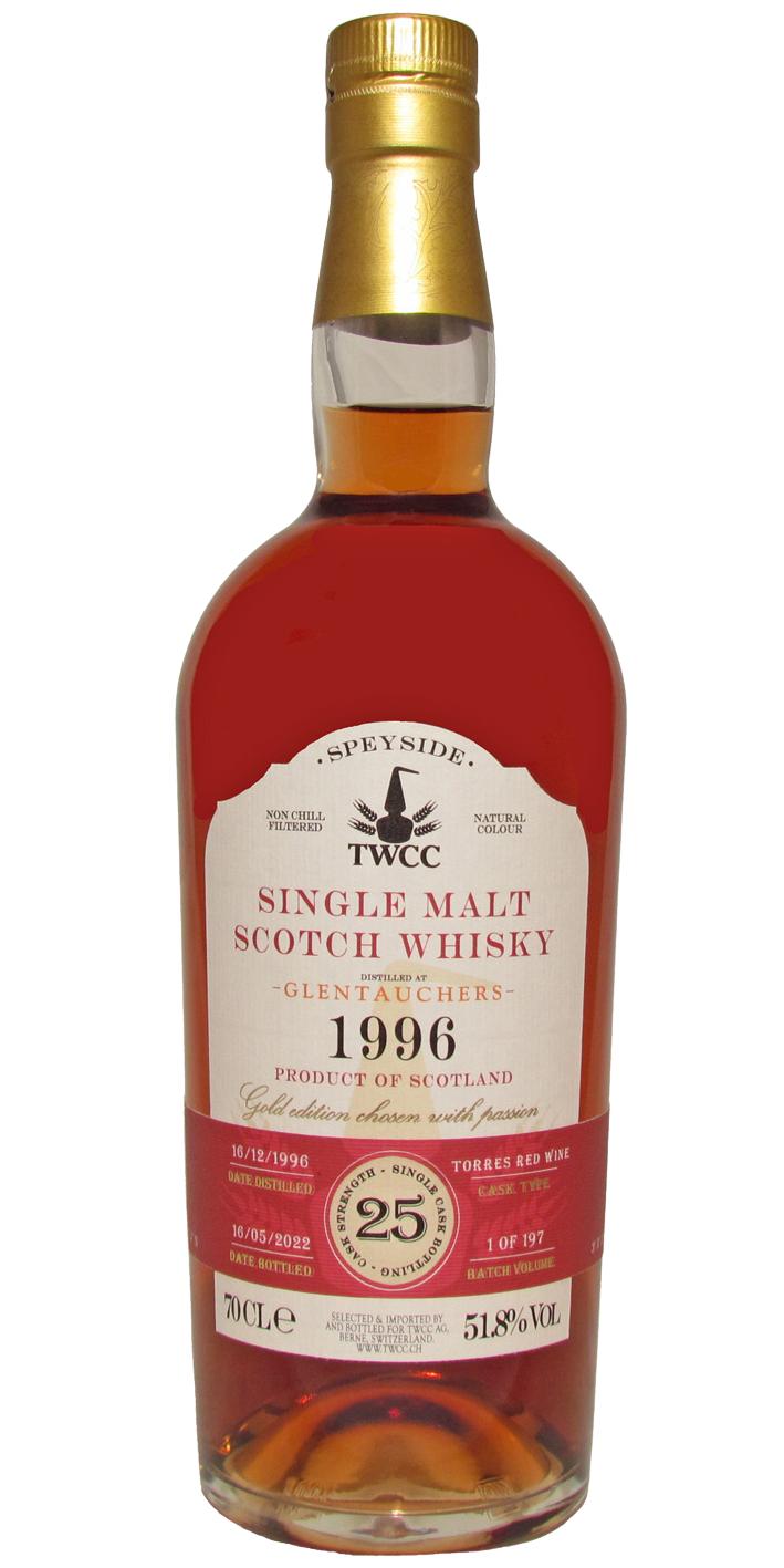 Glentauchers 1996 (The Whisky Cask Company) Standard Bottling (25 Year Old) Single Malt Scotch Whisky at CaskCartel.com