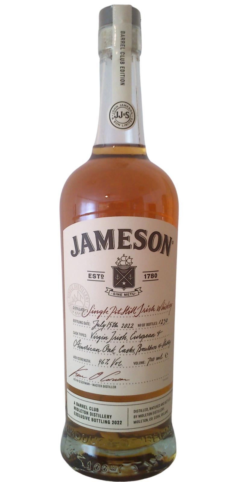 Jameson Single Pot Still Irish Whisky | 700ML at CaskCartel.com