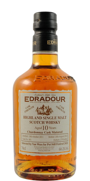Edradour 10 Year Old (D.2011, B.2022) Chardonnay Cask Matured Scotch Whisky | 700ML at CaskCartel.com