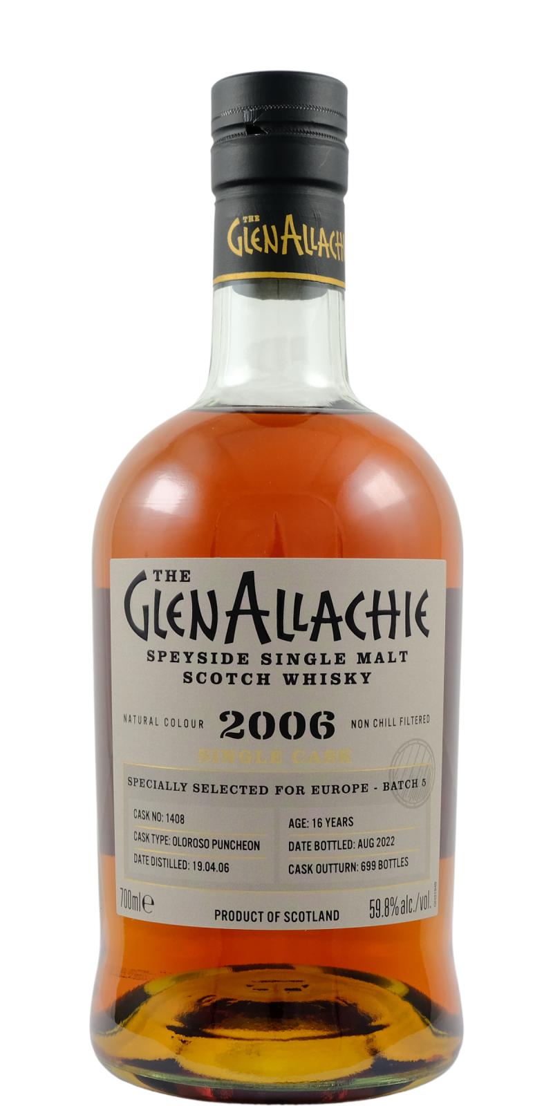 Glenallachie 2006 Single Cask for Europe - Batch 5 (16 Year Old) Speyside Single Malt Scotch Whisky at CaskCartel.com
