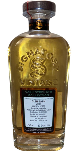 Glen Elgin 2007 SV Cask Strength Collection 14 Year Old (2021) Release (Cask #800300) Scotch Whisky at CaskCartel.com