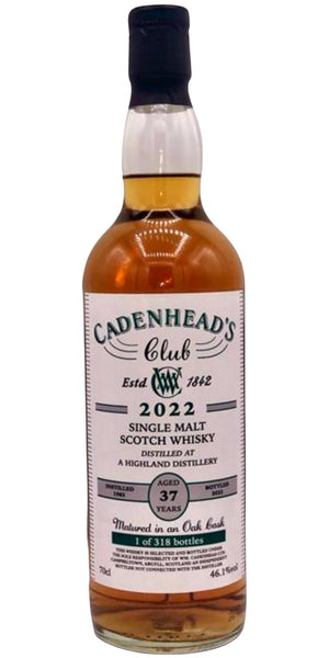 A Highland Distillery 1985 (Cadenhead's) Cadenhead's club (37 Year Old) Single Malt Scotch Whisky at CaskCartel.com