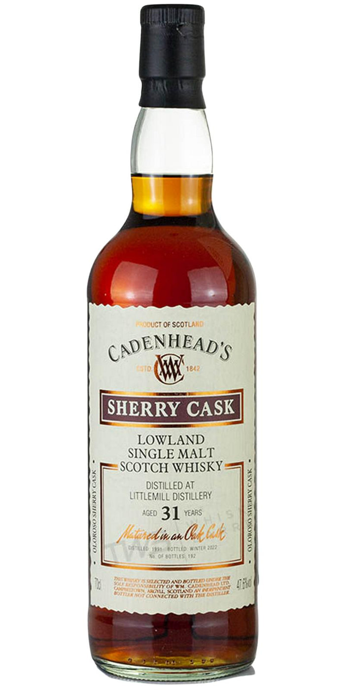 Littlemill 1991 (Cadenhead's) Wood Range - Sherry Cask Scotch Whisky | 700ML