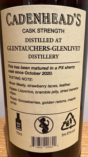 Glentauchers 2011 (Cadenhead's) Wood Range - Sherry Cask (11 Year Old) Speside Single Malt Scotch Whisky at CaskCartel.com