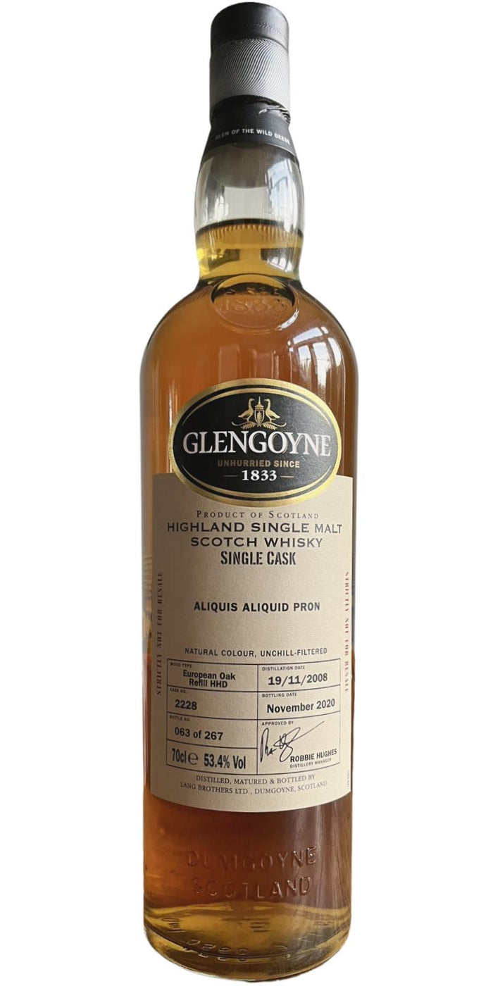 Glengoyne 2008 Private Cask 12 Year Old 2020 Release (Cask #2228) Single Malt Scotch Whisky | 700ML
