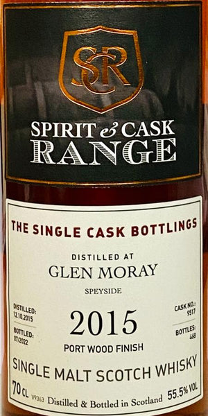 Glen Moray 2015 (Whiskymax) Spirit & Cask Range Single Malt Scotch Whisky at CaskCartel.com