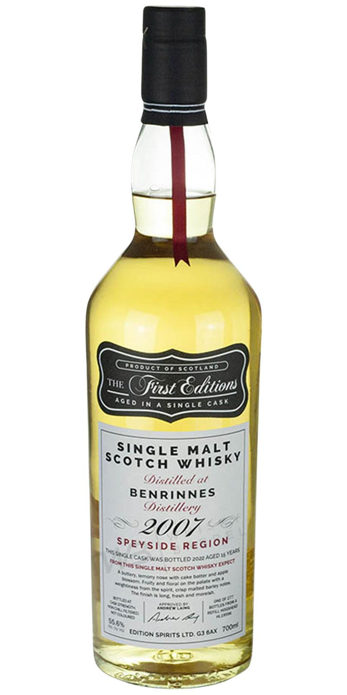 Benrinnes First Editions Single Malt 2007 15 Year Old Whisky | 700ML