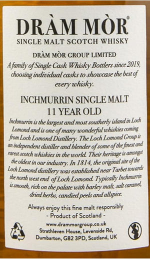 Inchmurrin 2011 Dmor (11 Year Old) Single Malt Scotch Whisky at CaskCartel.com