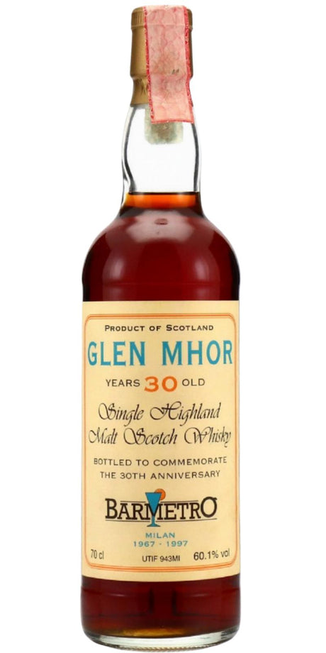 Glen Mhor 30 Year Old (D.1967, B.1997) 30th Anniversary Barmetro Scotch Whisky | 700ML at CaskCartel.com