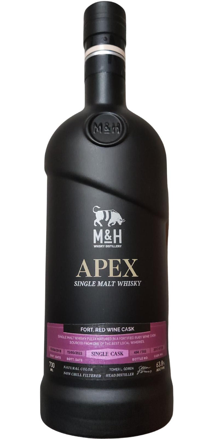 M&H 2018 - APEX Black Ruby Fortified Red Wine Cask Single Malt Whisky | 700ML