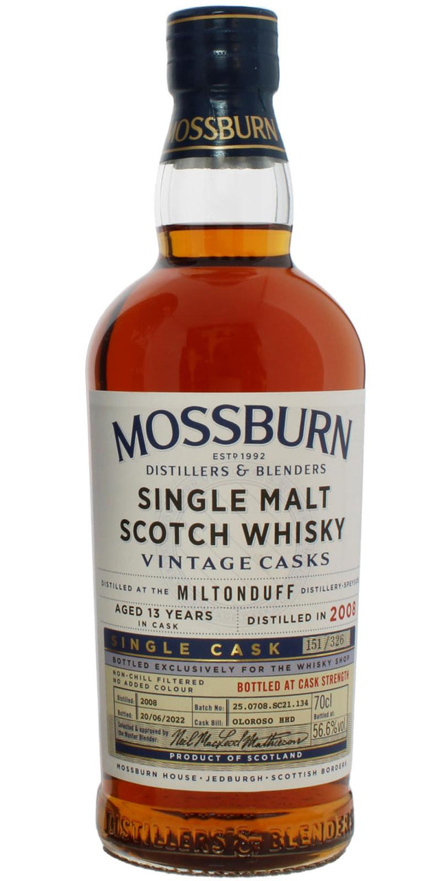 Miltonduff 2008 (Mossburn - Distillers & Blenders) Vintage Casks (13 Year Old) Single Malt Scotch Whisky at CaskCartel.com