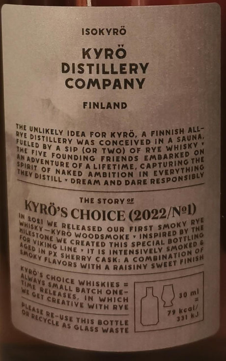 Kyrö 's Choice Smoke Rye PX Cask Whisky | 500ML at CaskCartel.com