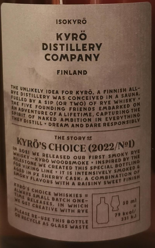 Kyrö 's Choice Smoke Rye PX Cask Whisky | 500ML at CaskCartel.com