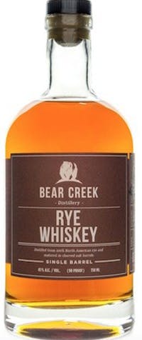 Bear Creek Distillery Rye Whiskey