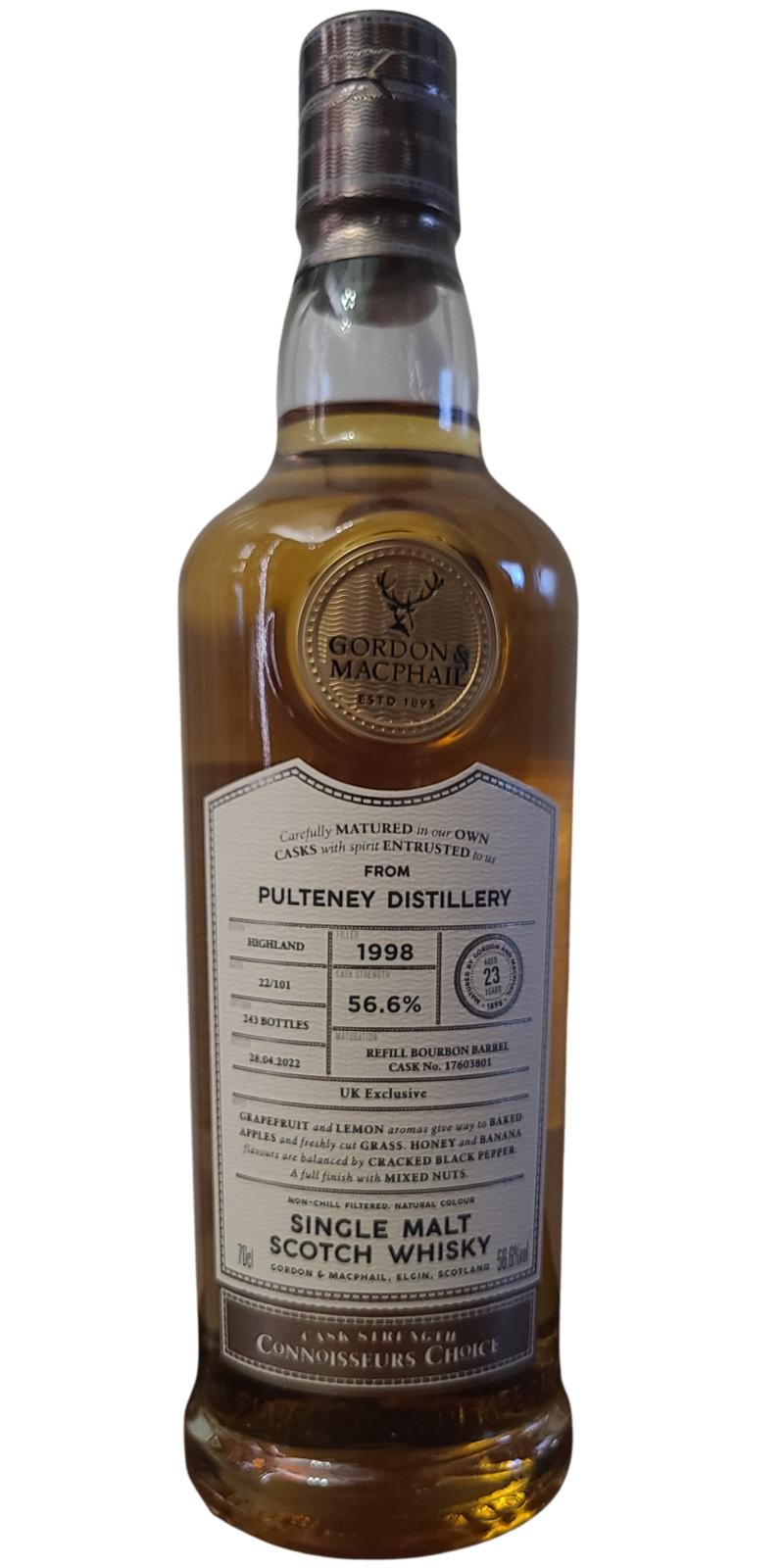 Old Pulteney Connoisseurs Choice Single Cask #17603801 1998 23 Year Old Whisky | 700ML at CaskCartel.com
