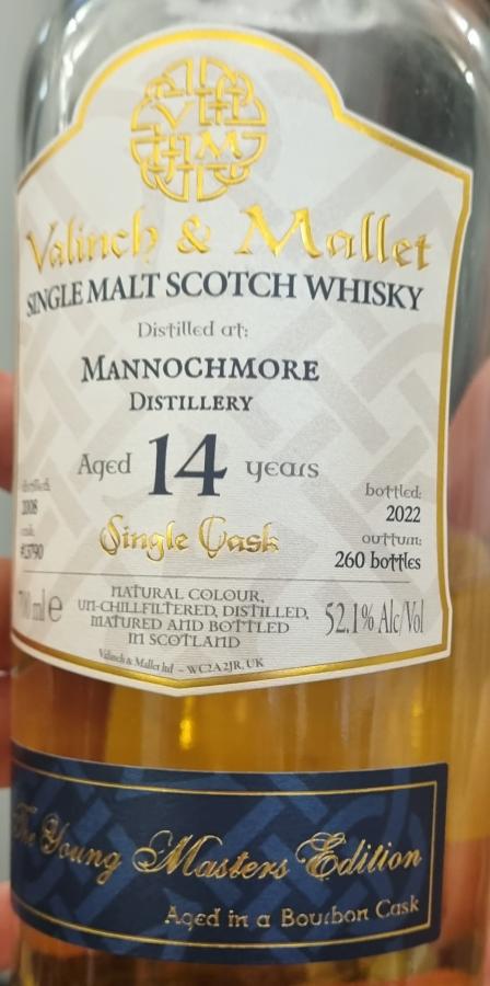 Mannochmore 2008 Valinch & Mallet - The Young Masters Edition 14 Year Old Single Malt Scotch Whisky | 700ML at CaskCartel.com