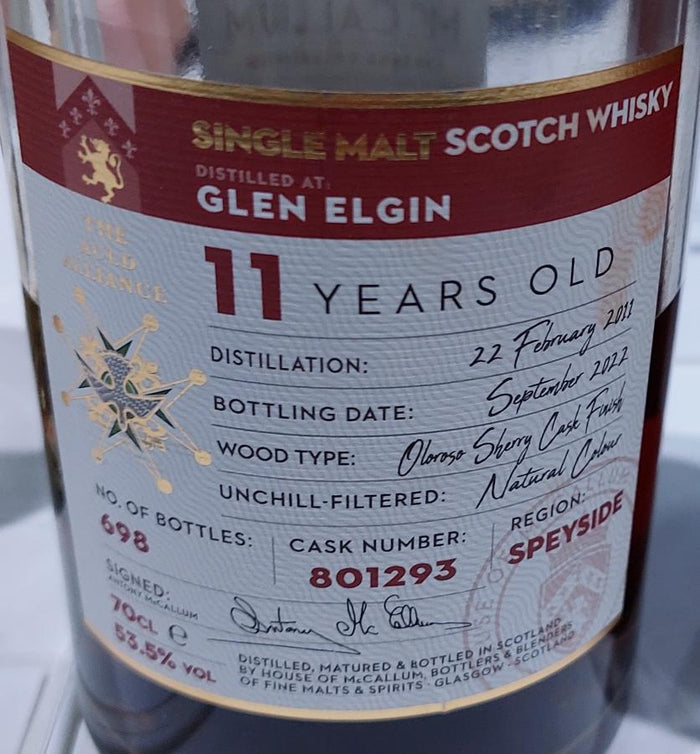 Glen Elgin 2011 HoMc (11 Year Old) Single Malt Scotch Whisky | 700ML